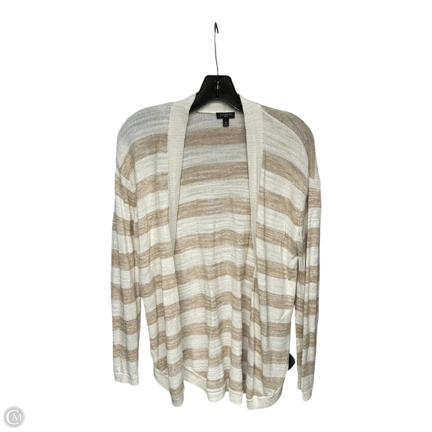 Cardigan By Talbots In Cream & Tan, Size: Sp