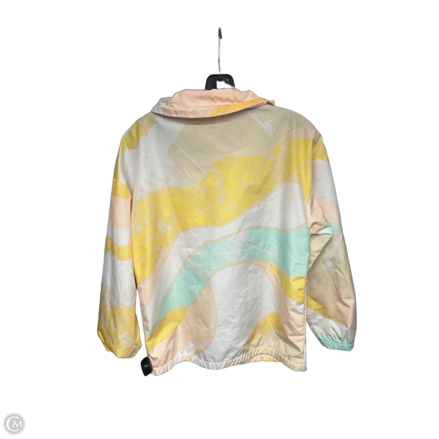 Athletic Jacket By New Balance In White & Yellow, Size: Xs