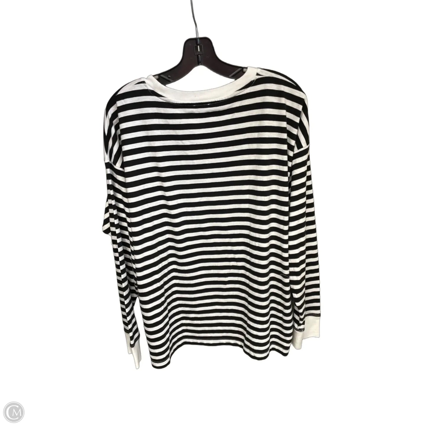 Top Long Sleeve By J. Crew In Black & White, Size: Xl
