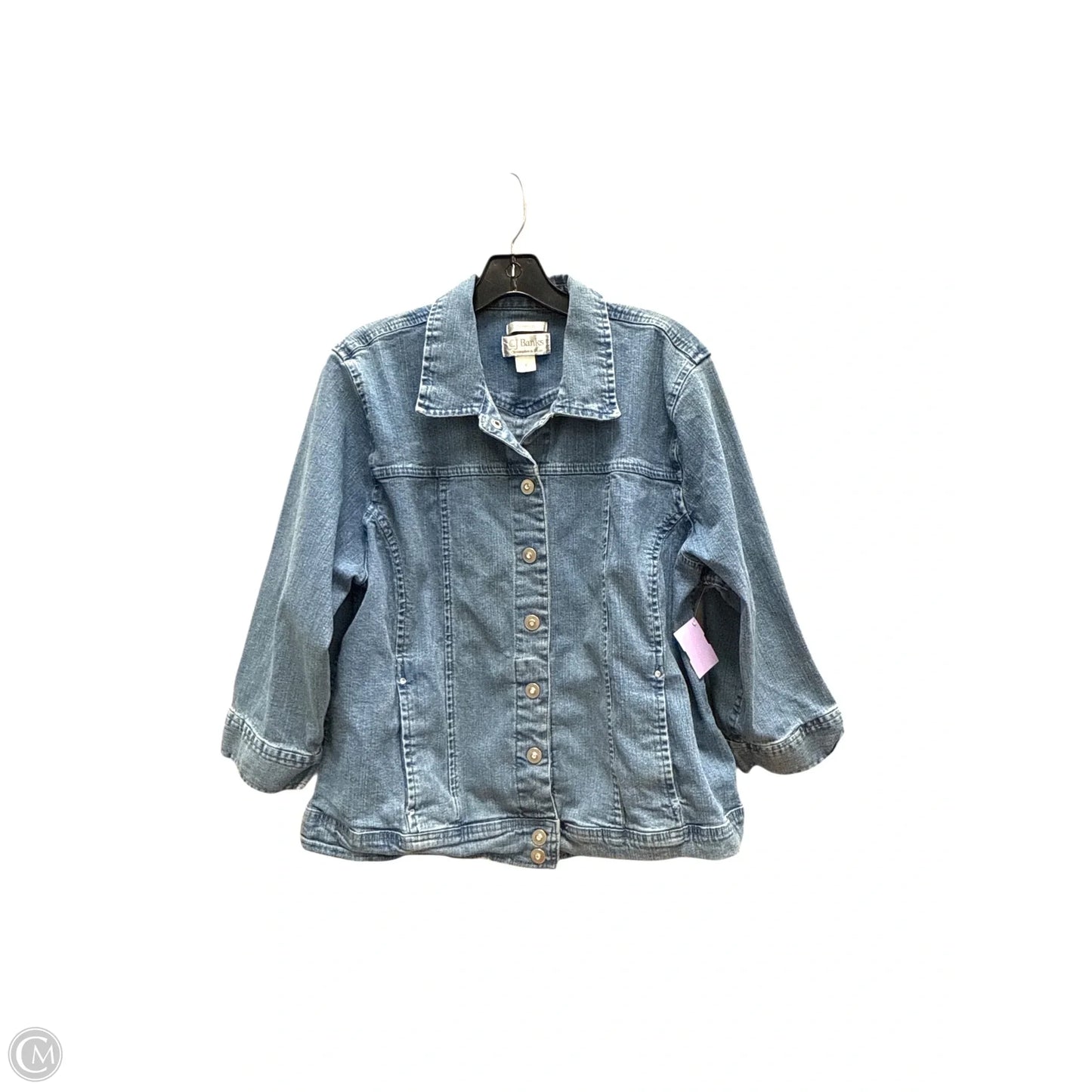 Jacket Denim By Cj Banks In Blue Denim, Size: Xl