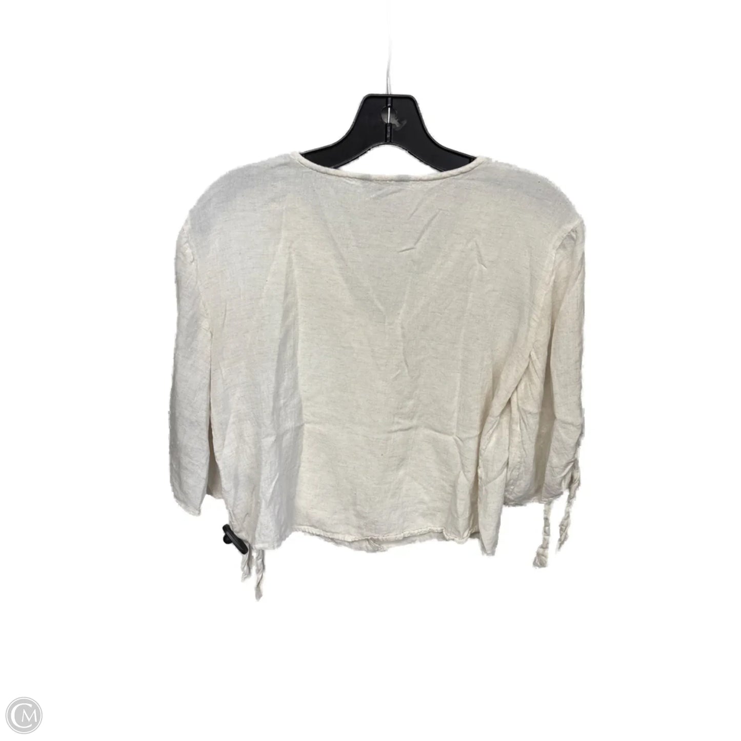 Top 3/4 Sleeve By Unique Spectrum In Beige, Size: S
