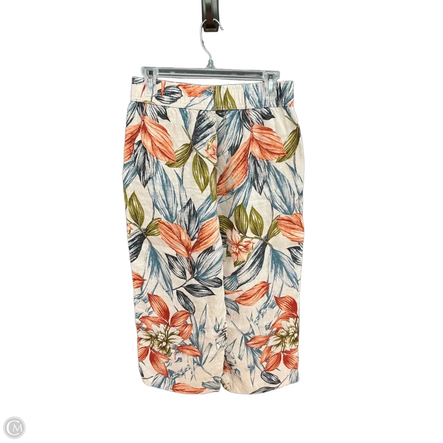 Pants Linen By C And C In Tropical Print, Size: 8