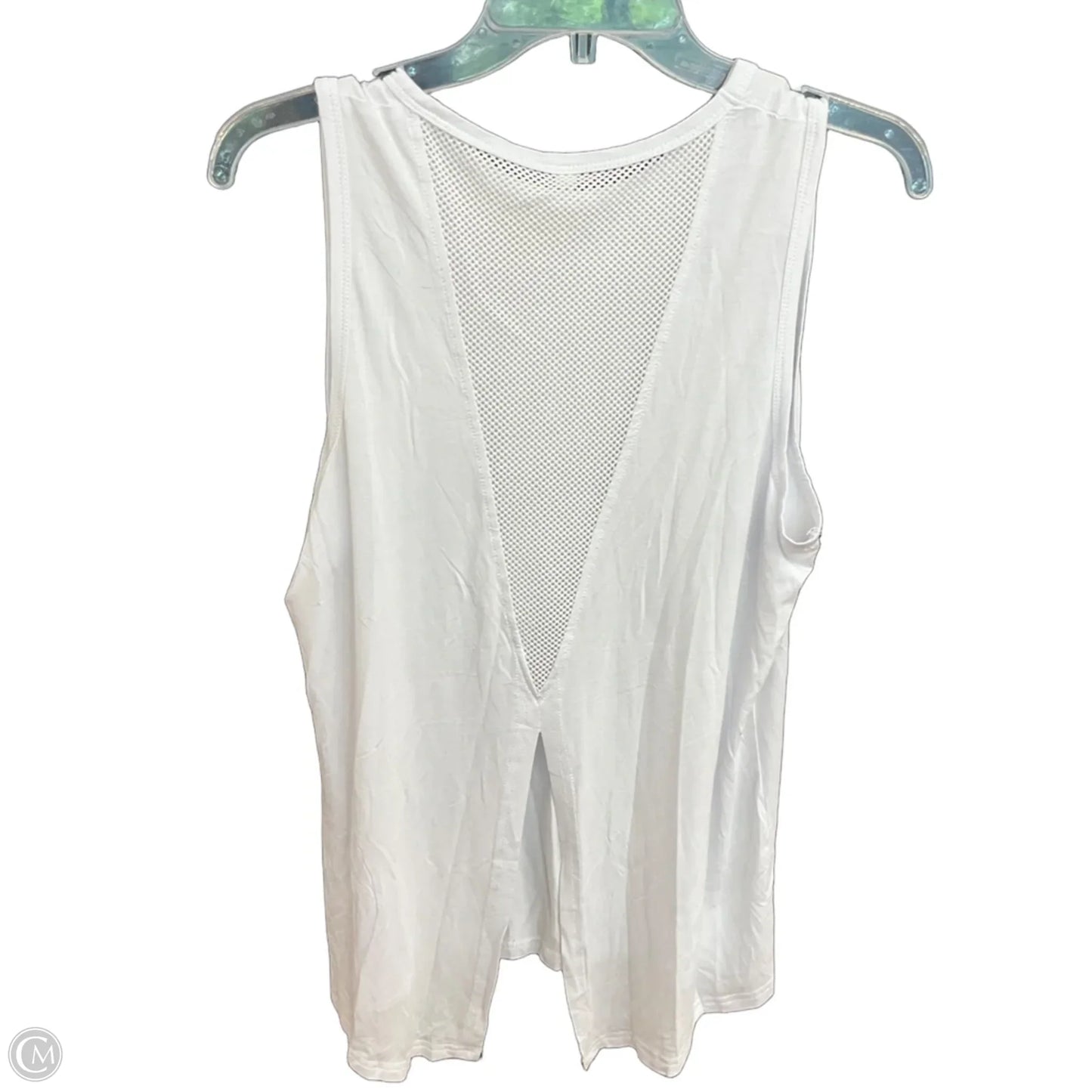 Athletic Tank Top By Clothes Mentor In White, Size: L