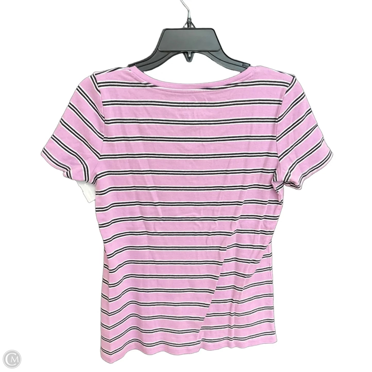 Top Short Sleeve By Talbots In Striped Pattern, Size: S