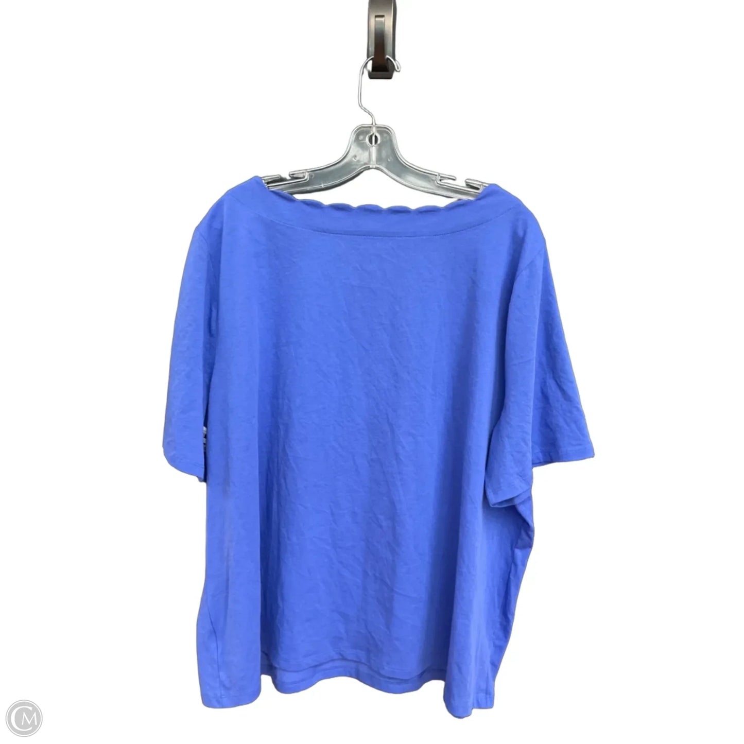 Top Short Sleeve Basic By Talbots In Blue, Size: 3x