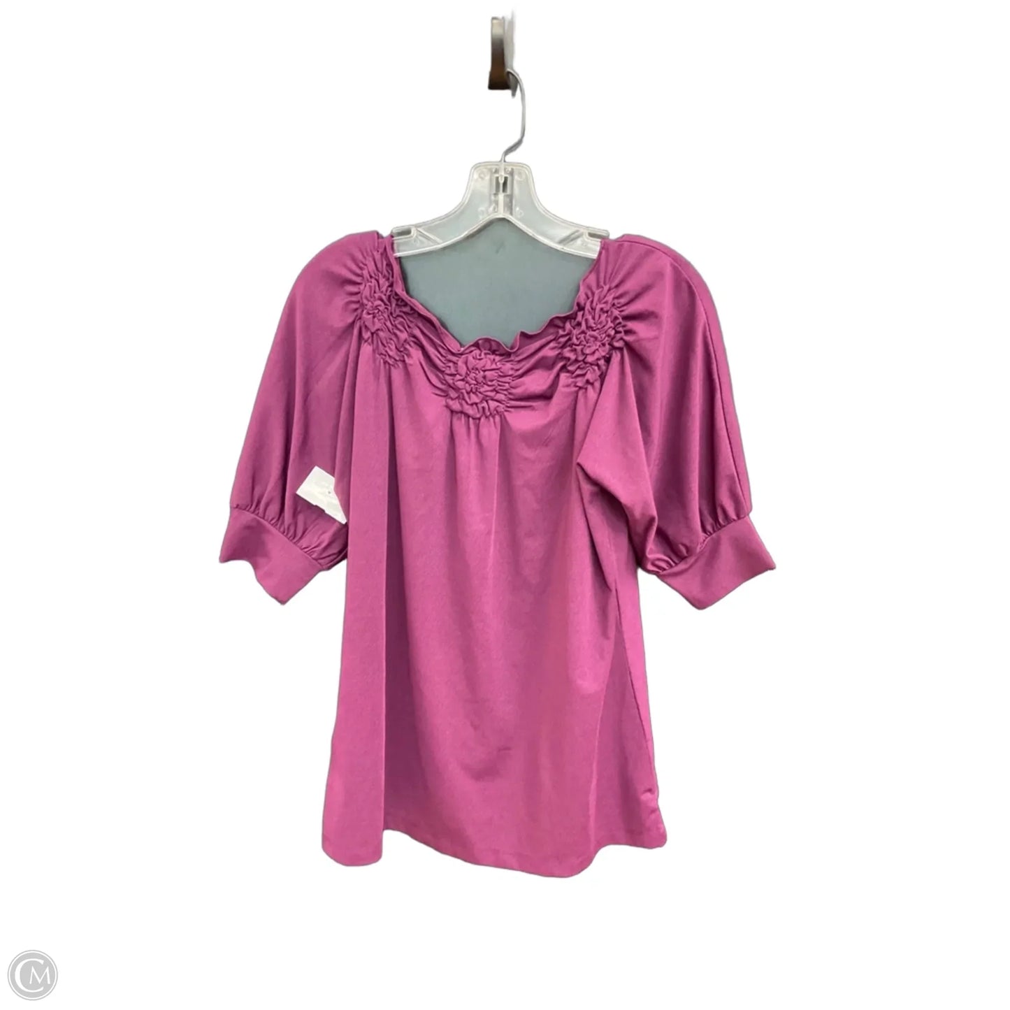 Top Short Sleeve By Eci In Purple, Size: M