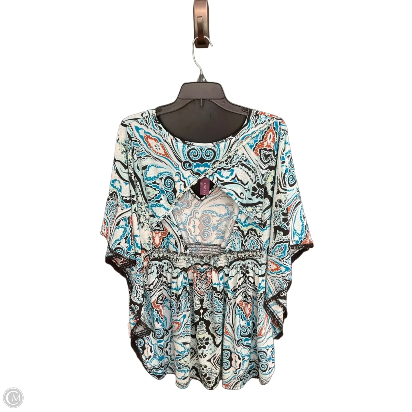 Top Short Sleeve By Cacique In Blue, Size: Xl