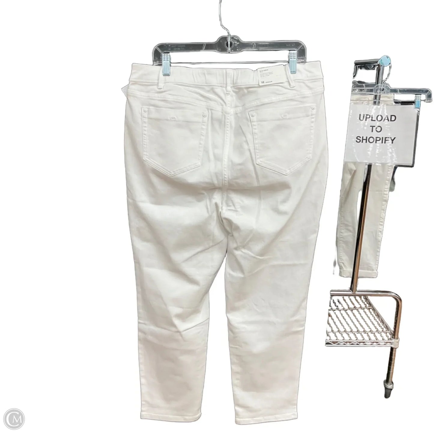 Jeans Straight By J. Jill In White Denim, Size: 18