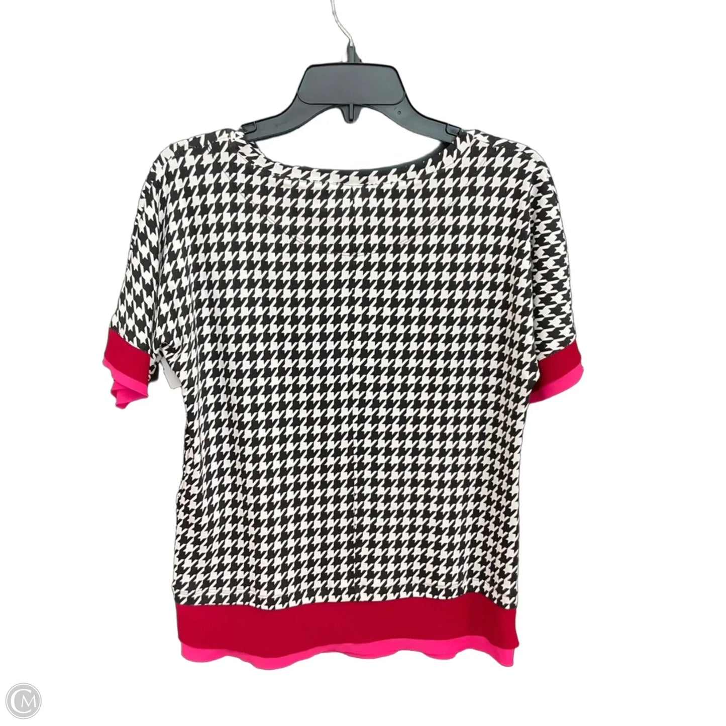 Top Short Sleeve By Cmb In Black & White, Size: S
