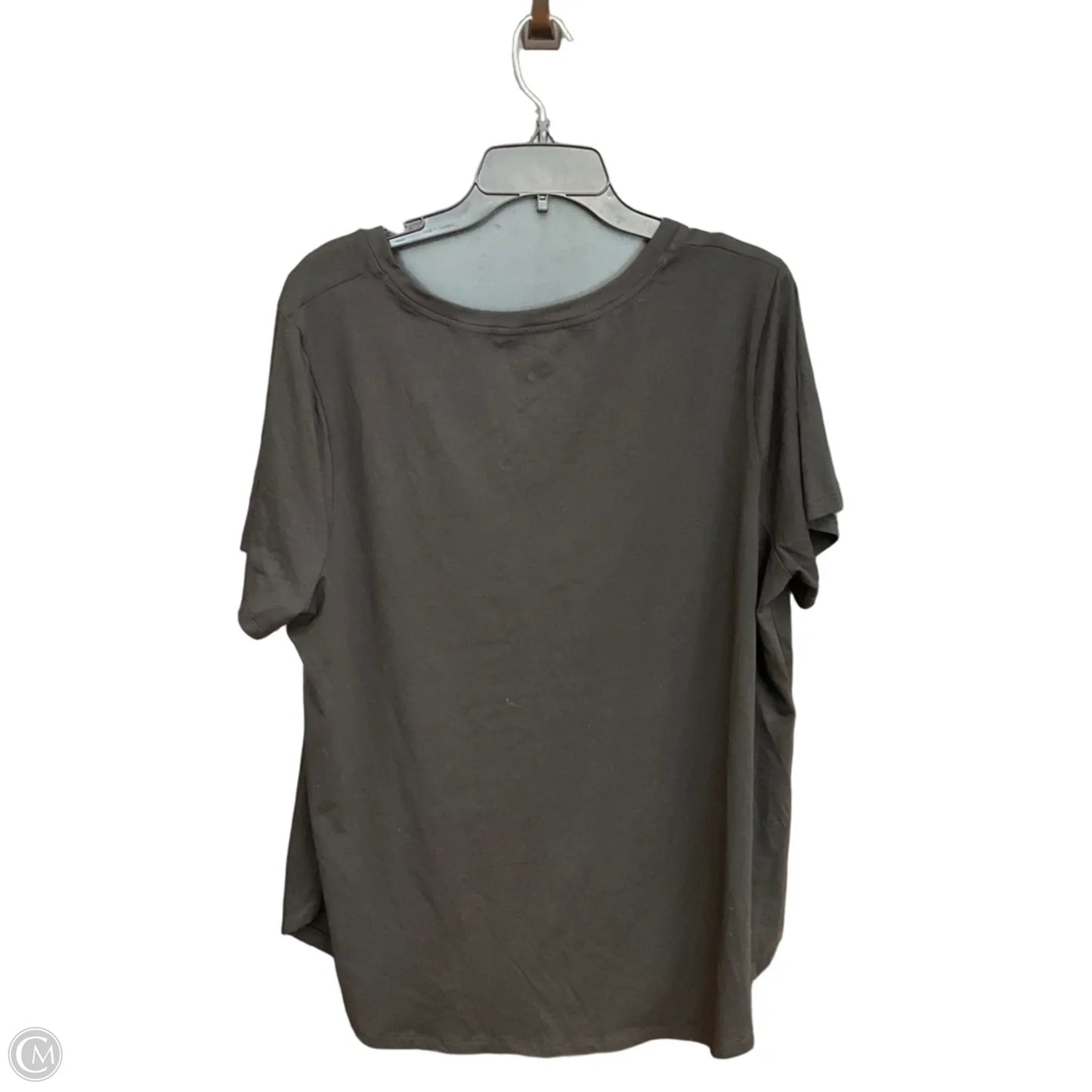 Top Short Sleeve Basic By Ava & Viv In Black, Size: 1x