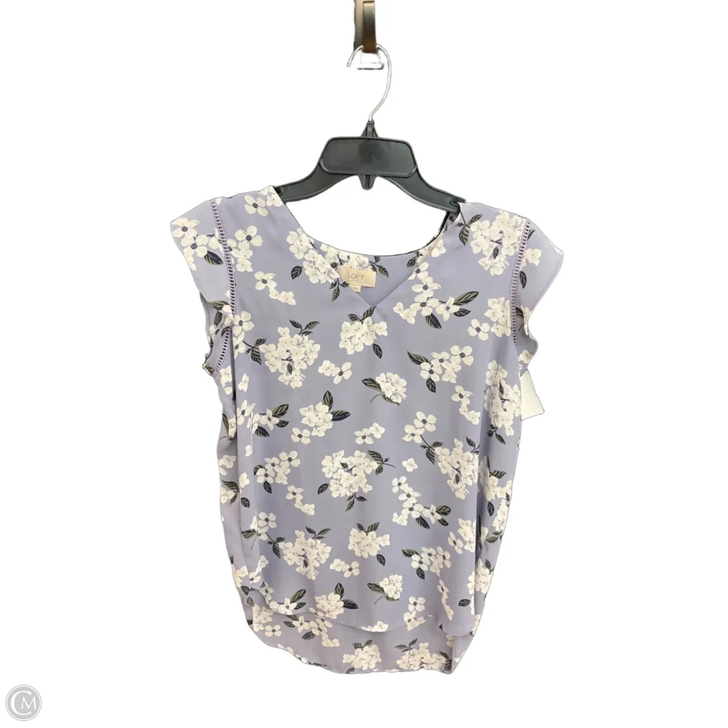 Top Sleeveless By Loft In Floral Print, Size: L
