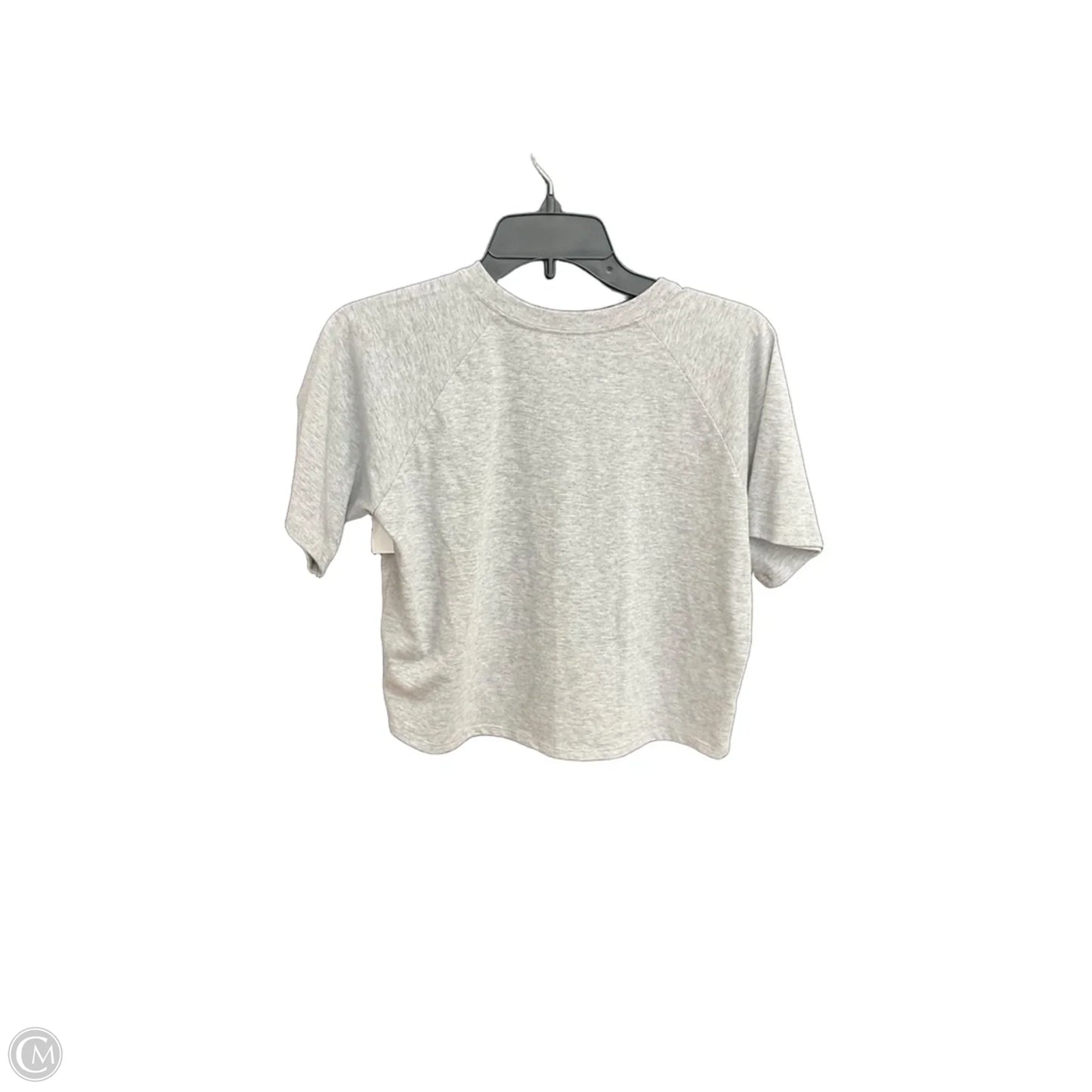 Athletic Top Short Sleeve By Adidas In Grey, Size: L