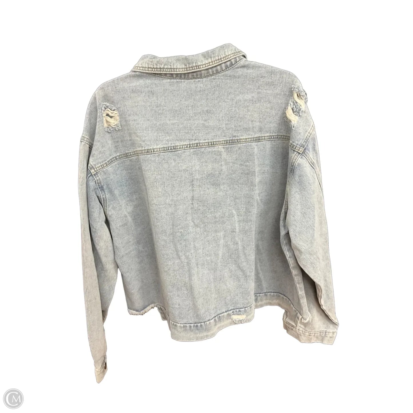 Jacket Denim By Peach Love Cream California In Blue, Size: L