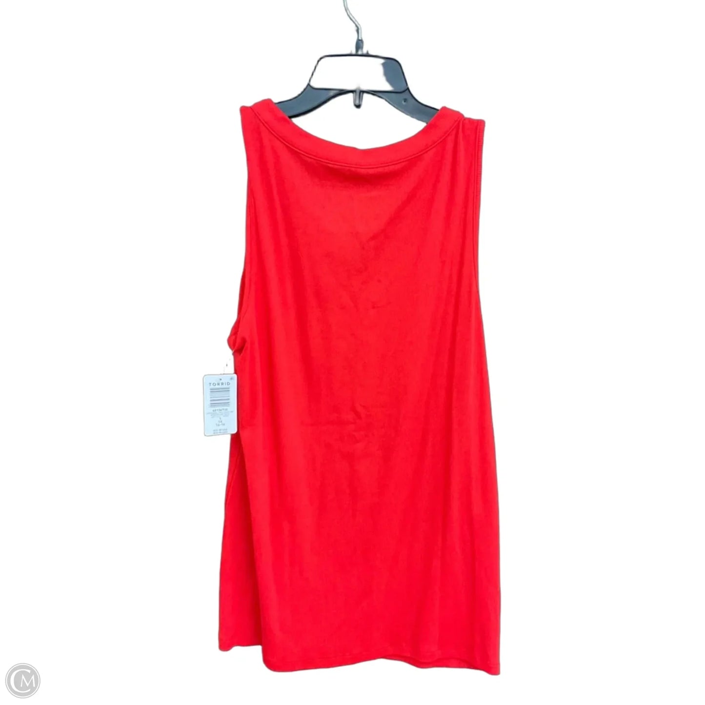 Top Sleeveless By Torrid In Red, Size: 1x