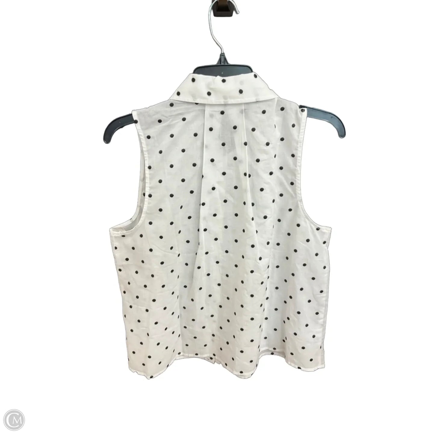Top Sleeveless By Loft In Polkadot Pattern, Size: M