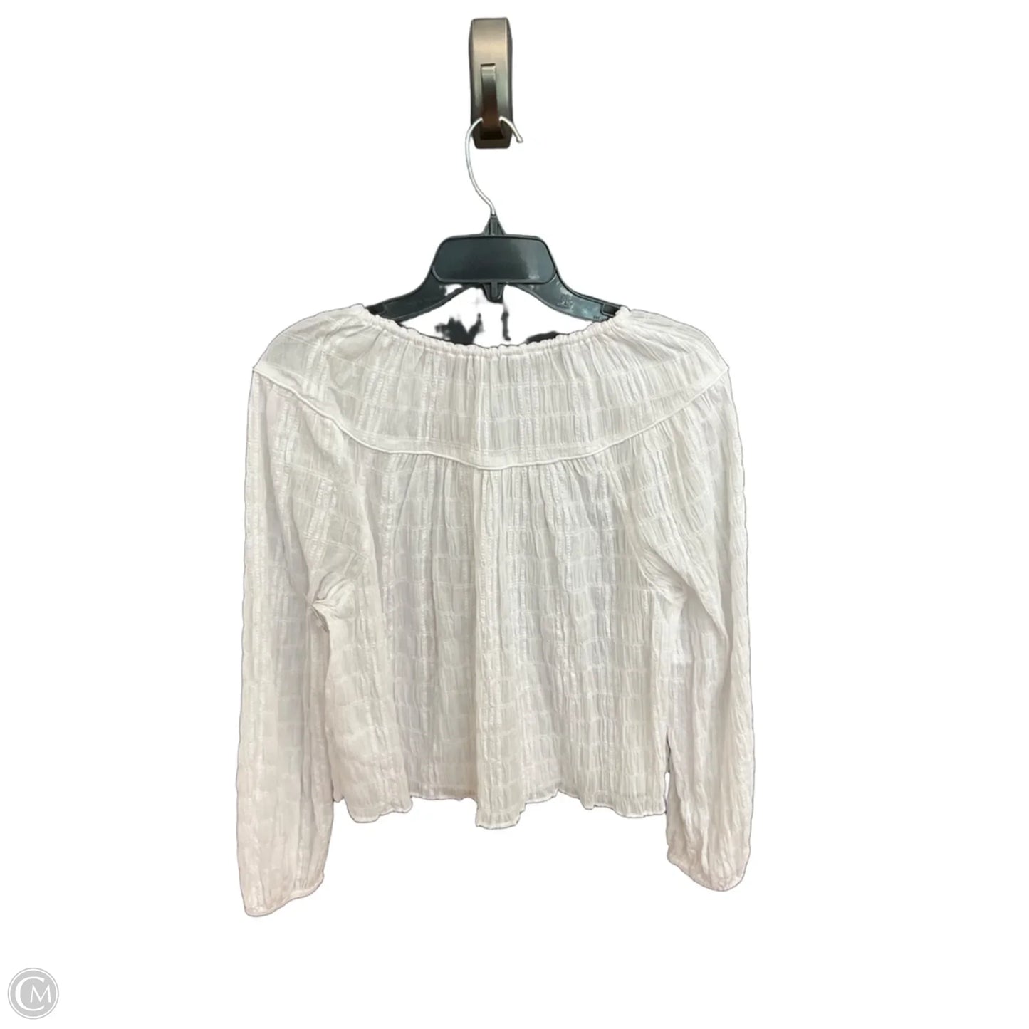 Top Long Sleeve By J. Crew In White, Size: M