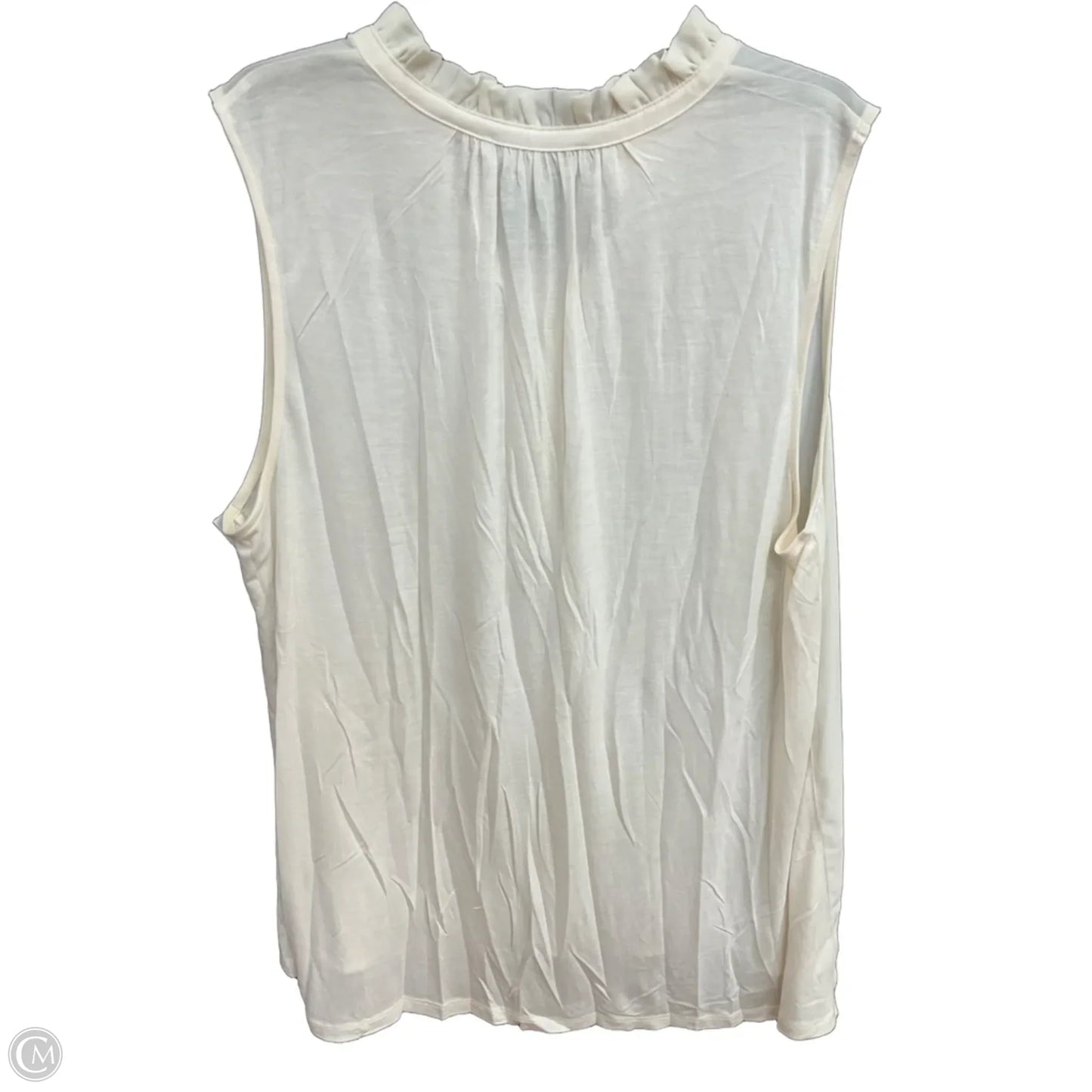 Top Sleeveless By Loft In Cream, Size: Xxl