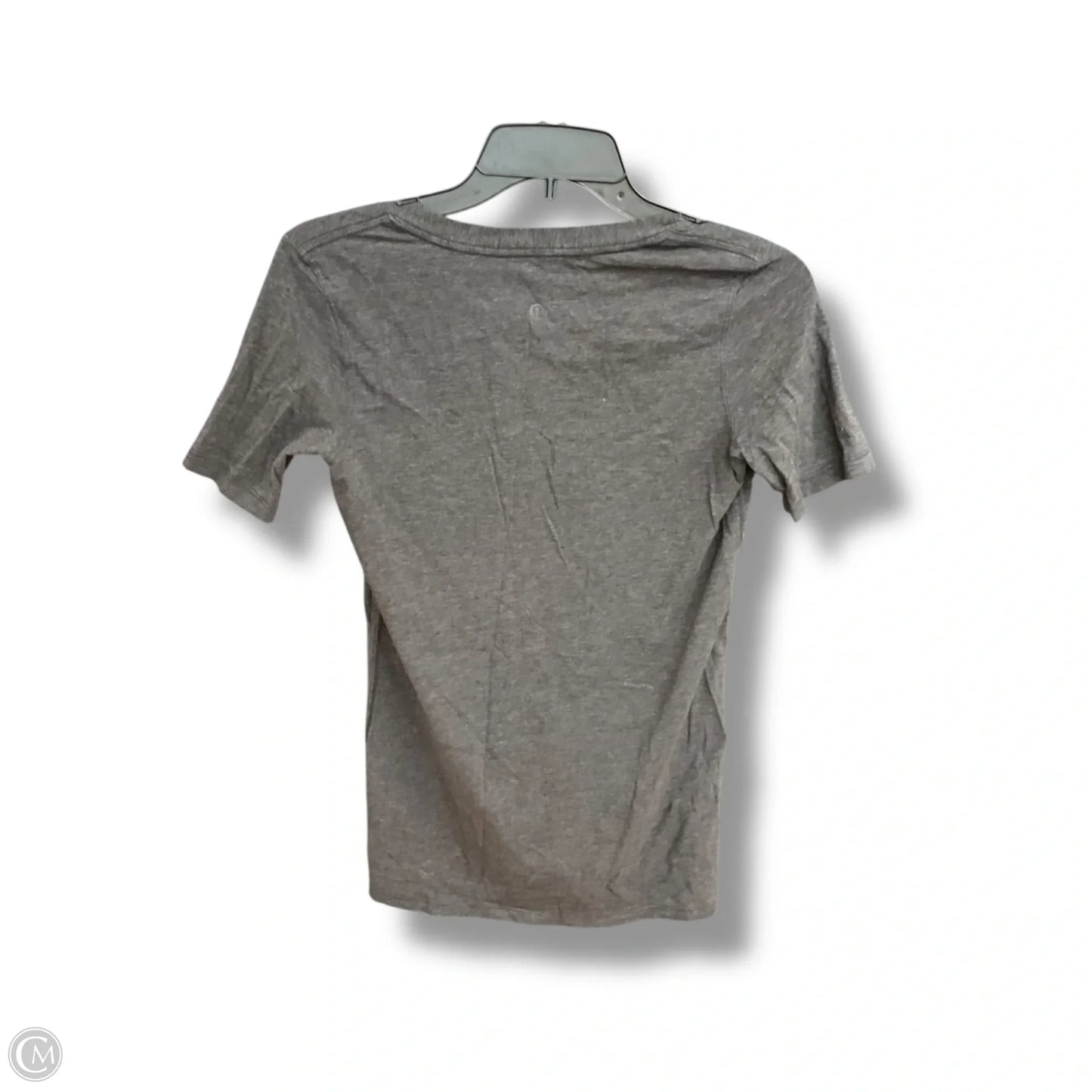 Athletic Top Short Sleeve By Lululemon In Grey, Size: M