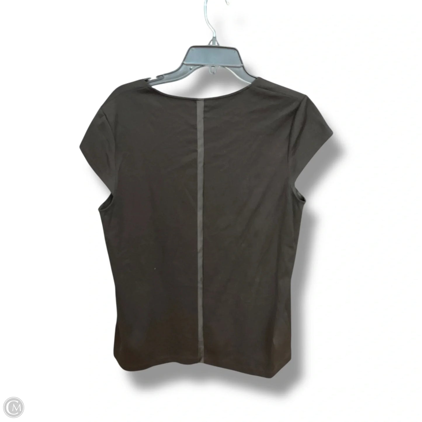 Top Short Sleeve Designer By Lafayette 148 In Black, Size: Xl