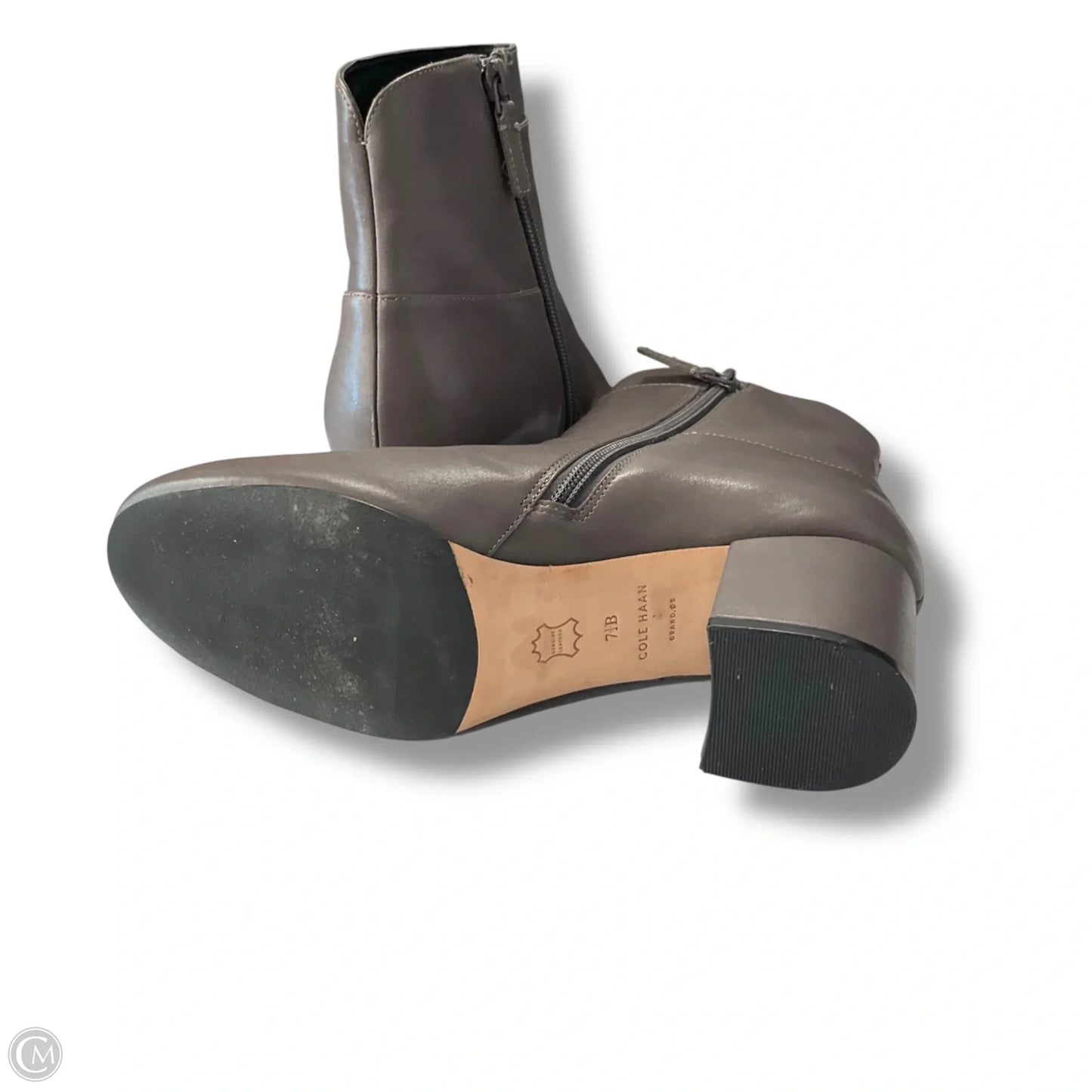 Boots Ankle Heels By Cole-haan In Taupe, Size: 7.5