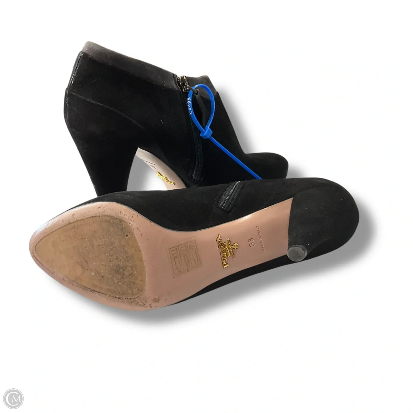 Shoes Luxury Designer By Prada In Black, Size: 8