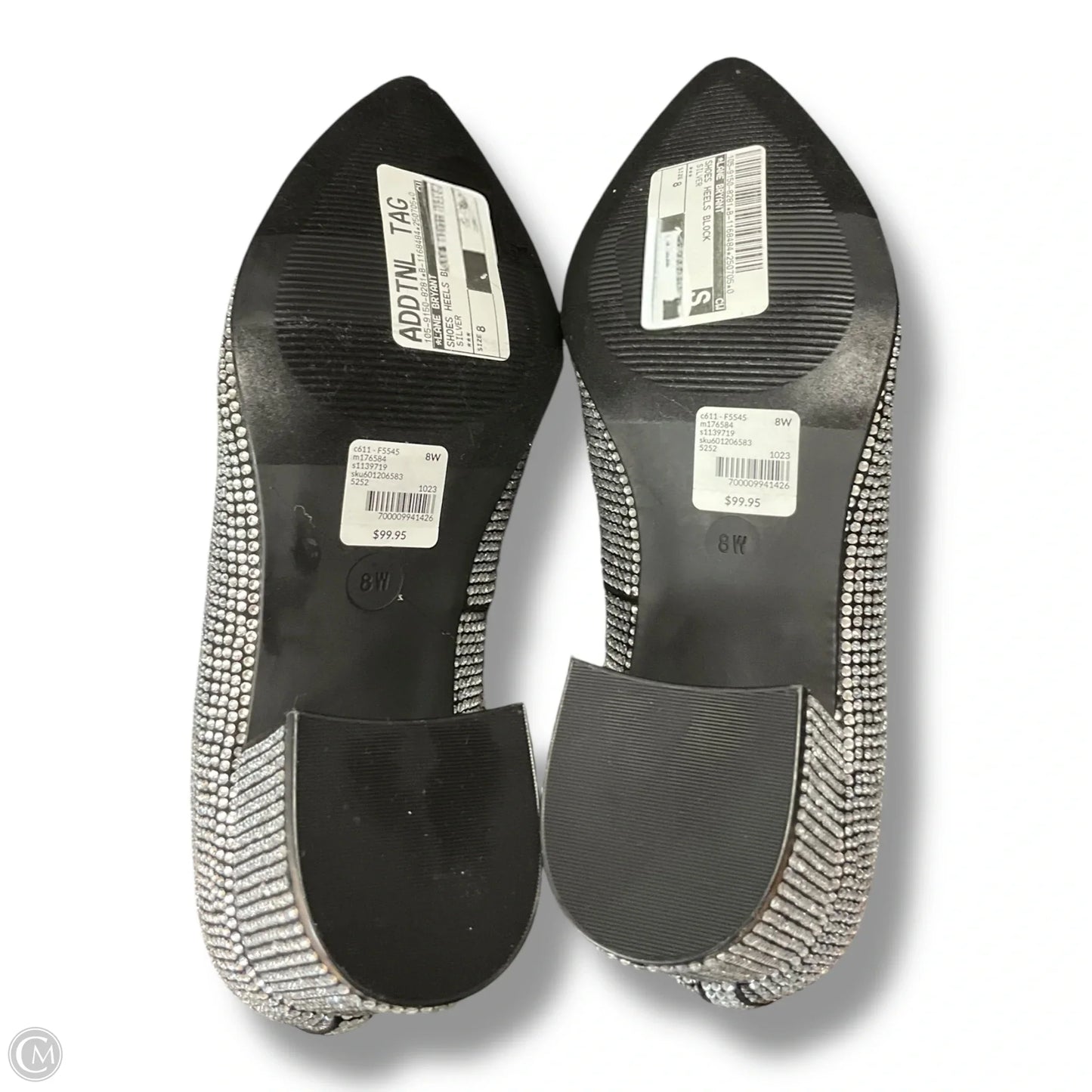 Shoes Heels Block By Lane Bryant In Silver, Size: 8