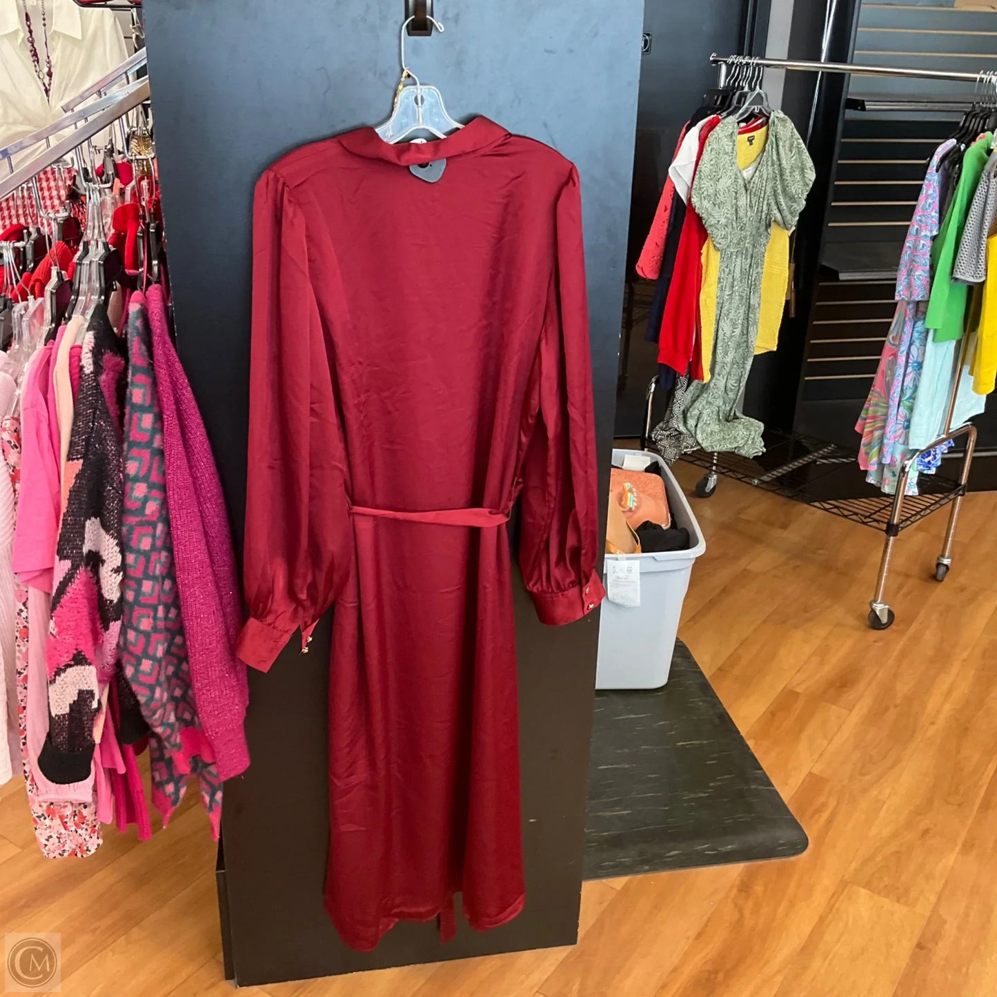 Dress Casual Midi By Ann Taylor In Red, Size: 18