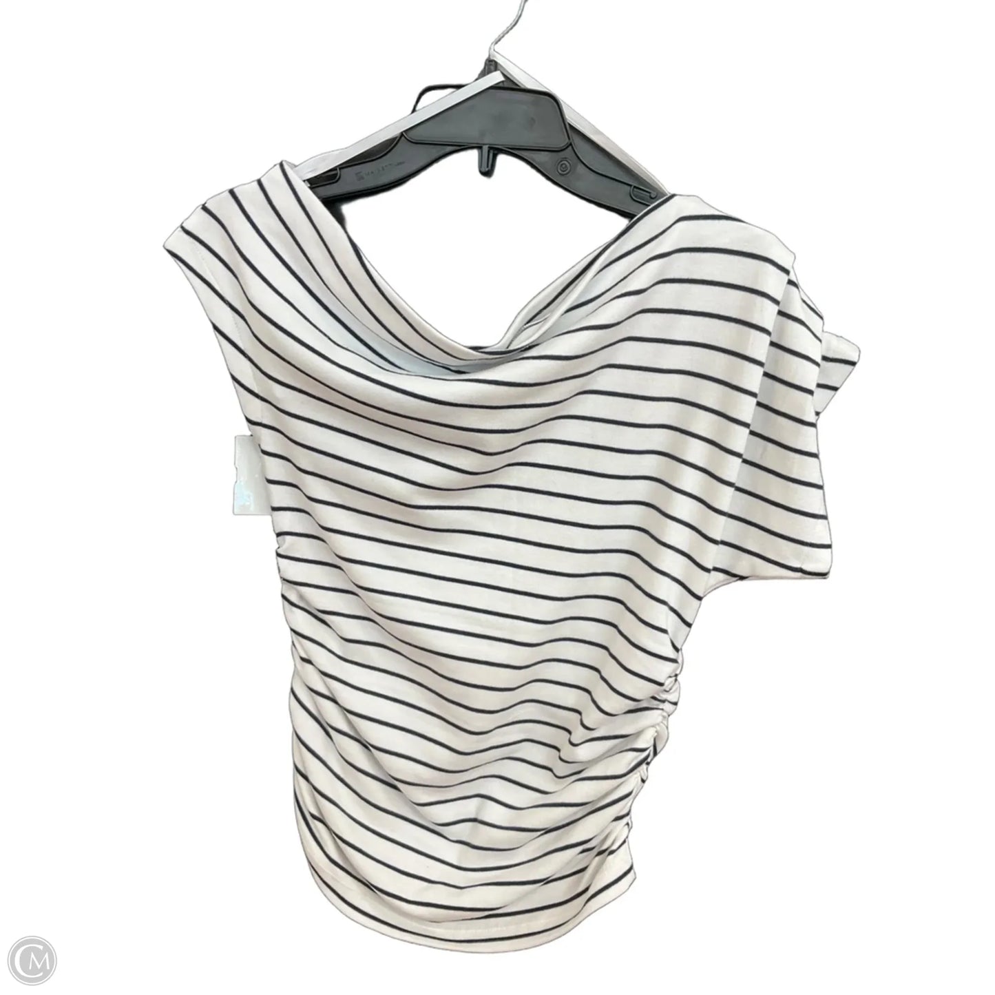Top Short Sleeve By Loft In Striped Pattern, Size: M