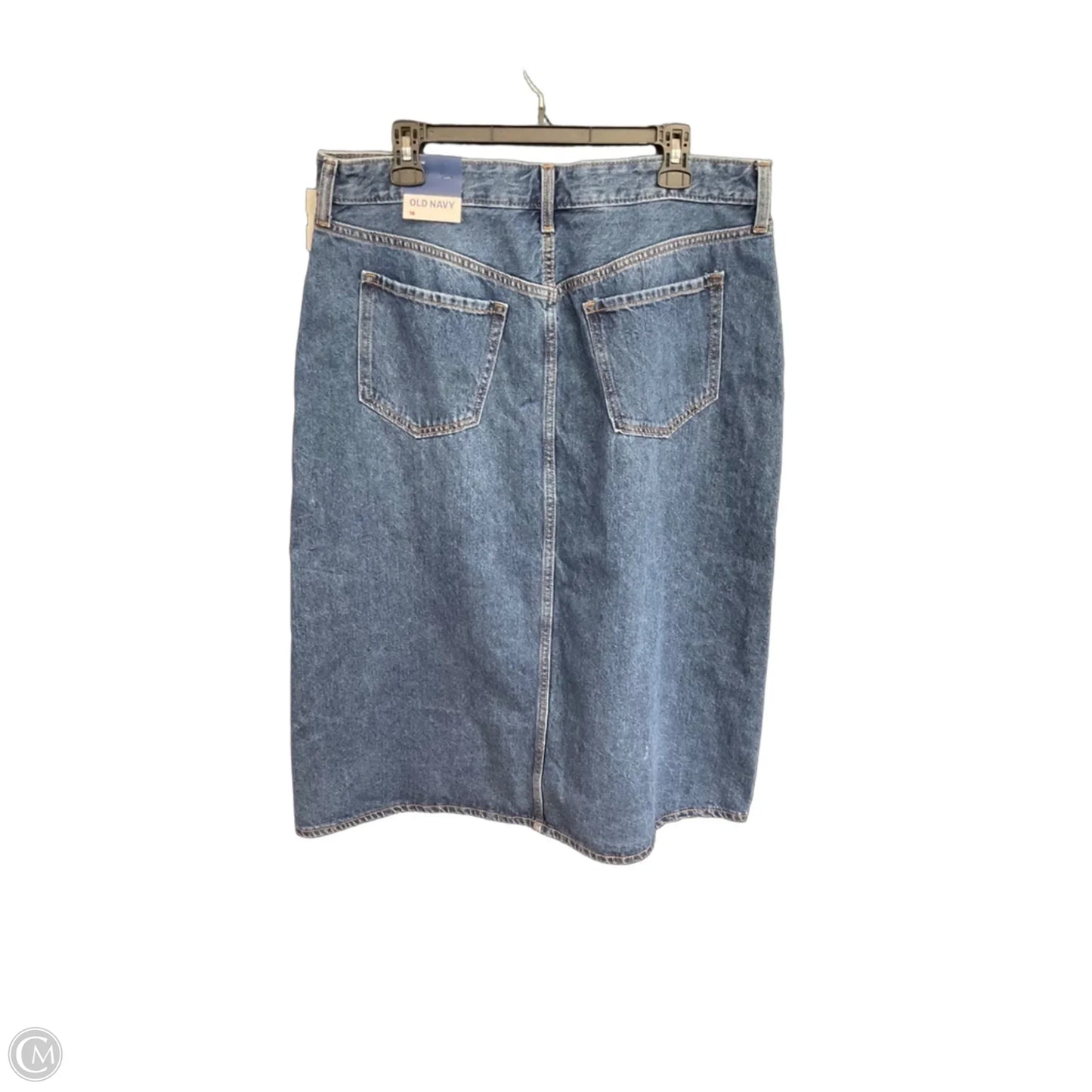 Skirt Midi By Old Navy In Blue Denim, Size: 16