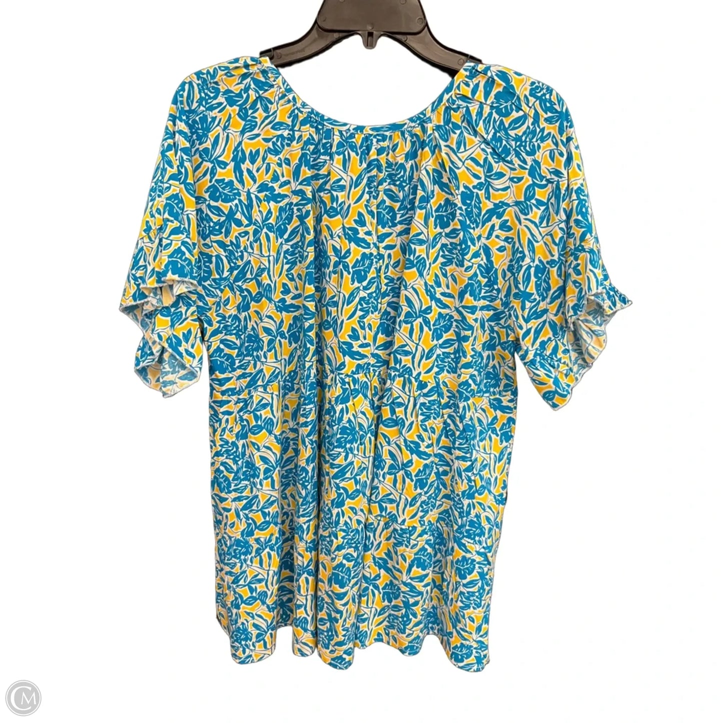 Top Short Sleeve By Cmc In Floral Print, Size: L