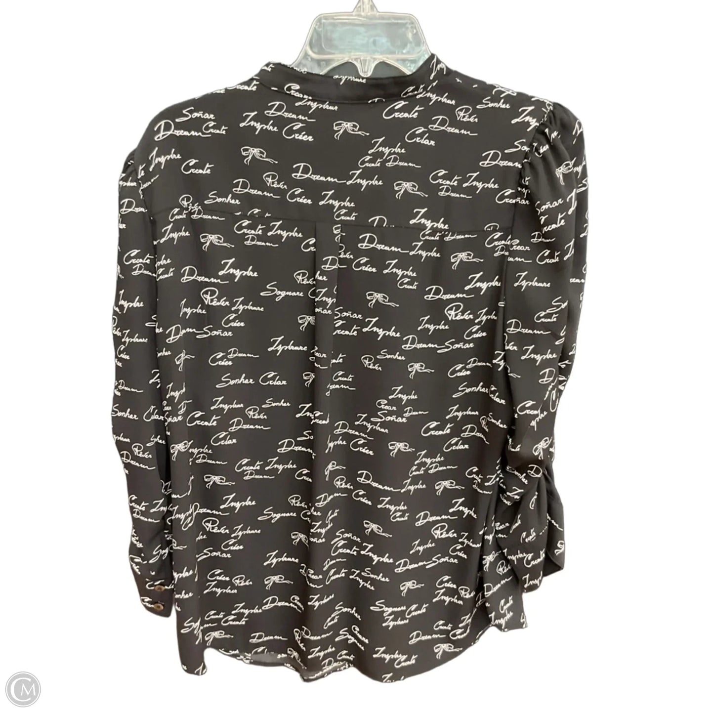 Blouse Long Sleeve By White House Black Market In Black, Size: L
