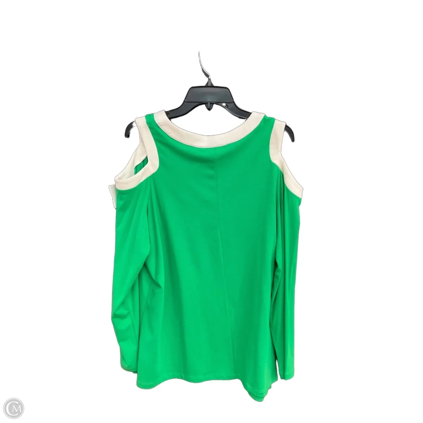 Top Long Sleeve By Belle By Kim Gravel In Green, Size: 1x