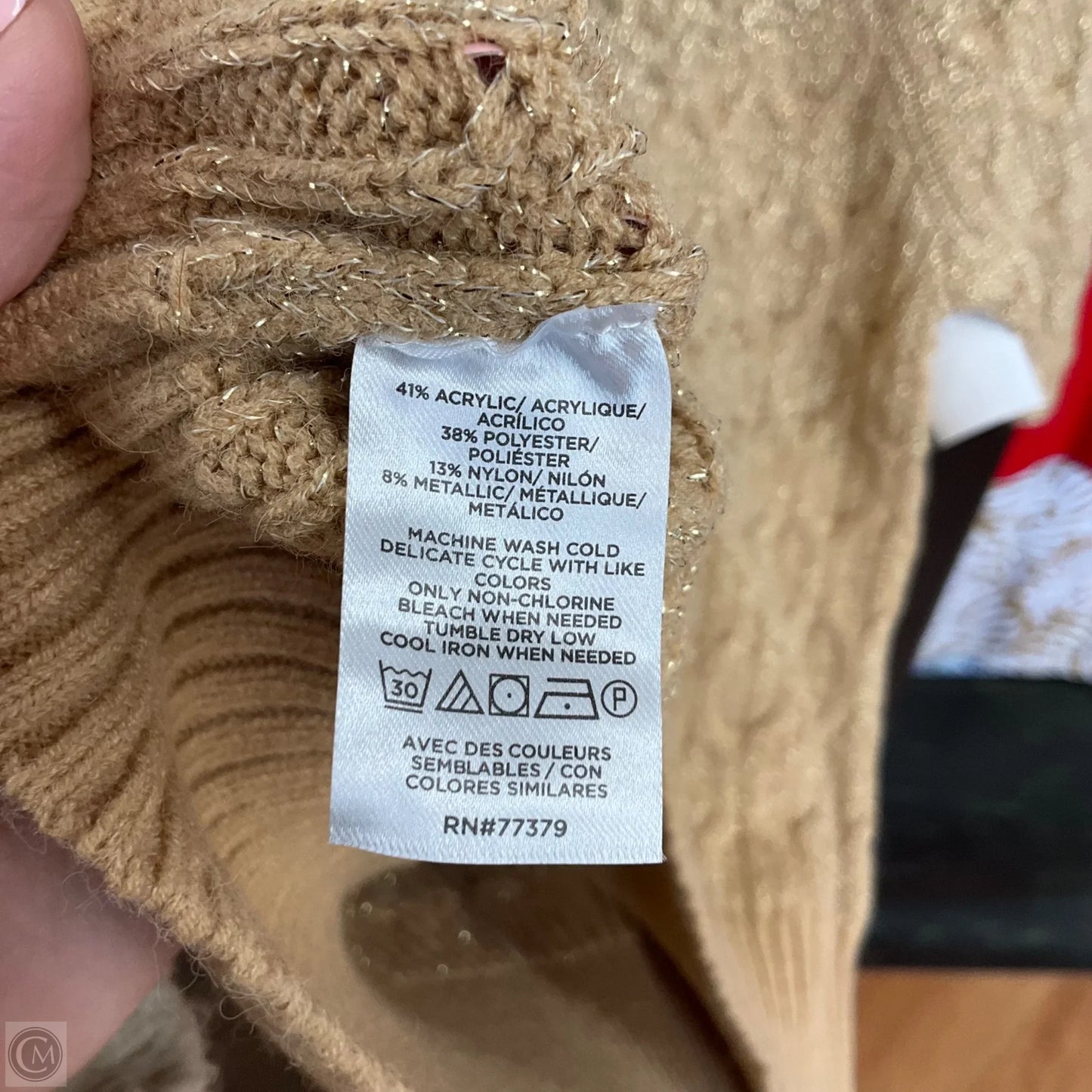 Sweater Short Sleeve By Ann Taylor In Gold, Size: M
