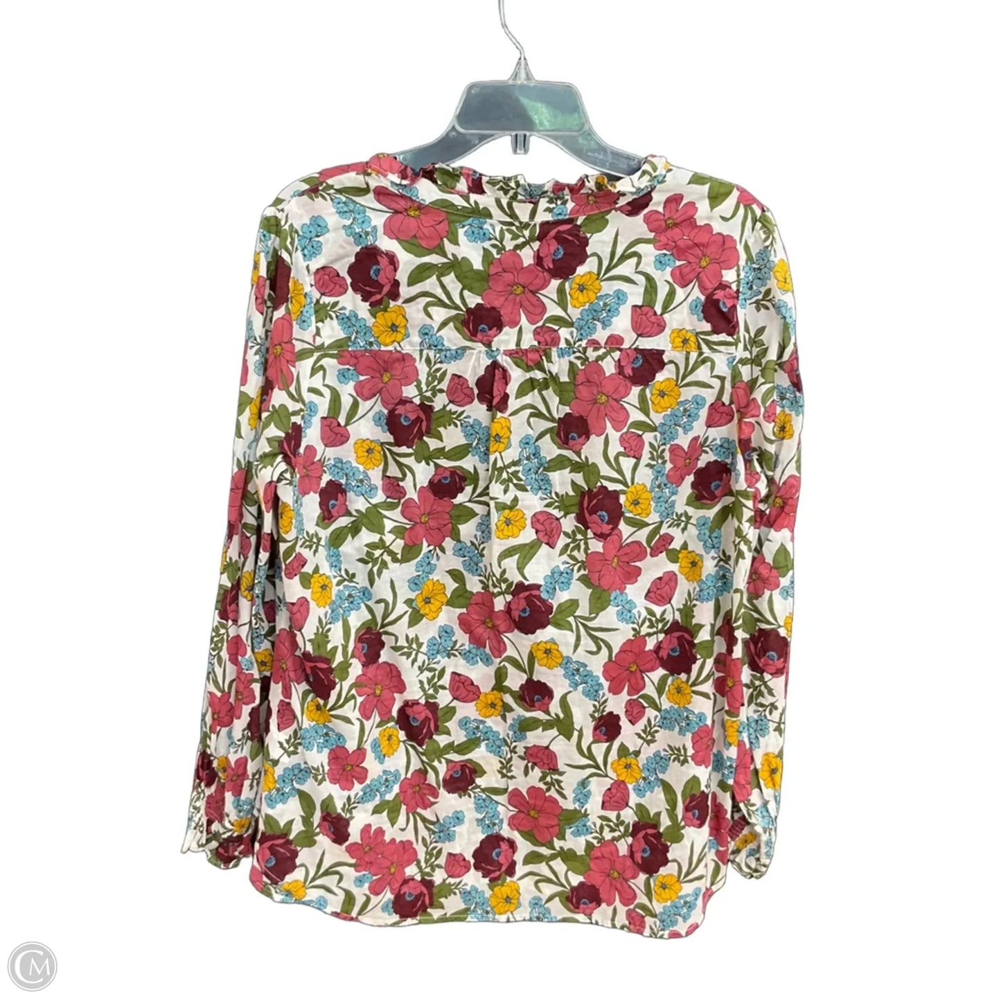 Top Long Sleeve By Talbots In Floral Print, Size: 1x