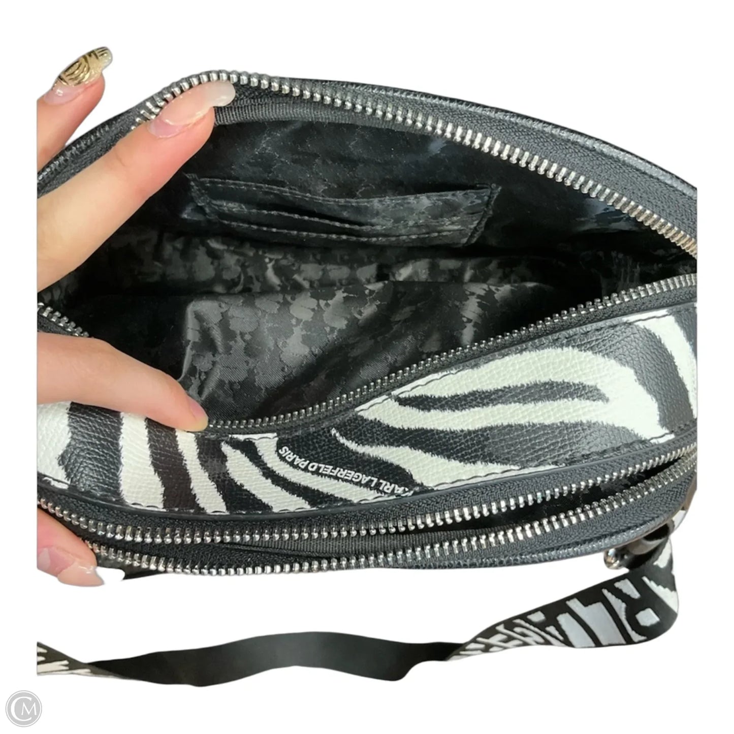Crossbody Designer By Karl Lagerfeld, Size: Medium