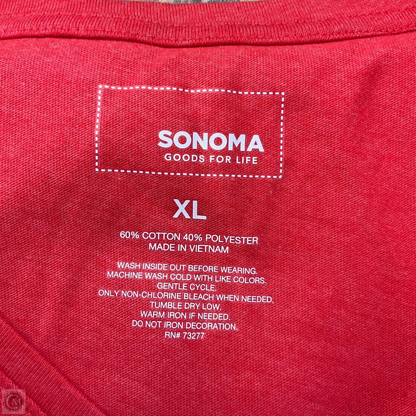 Top Short Sleeve By Sonoma In Red, Size: Xl