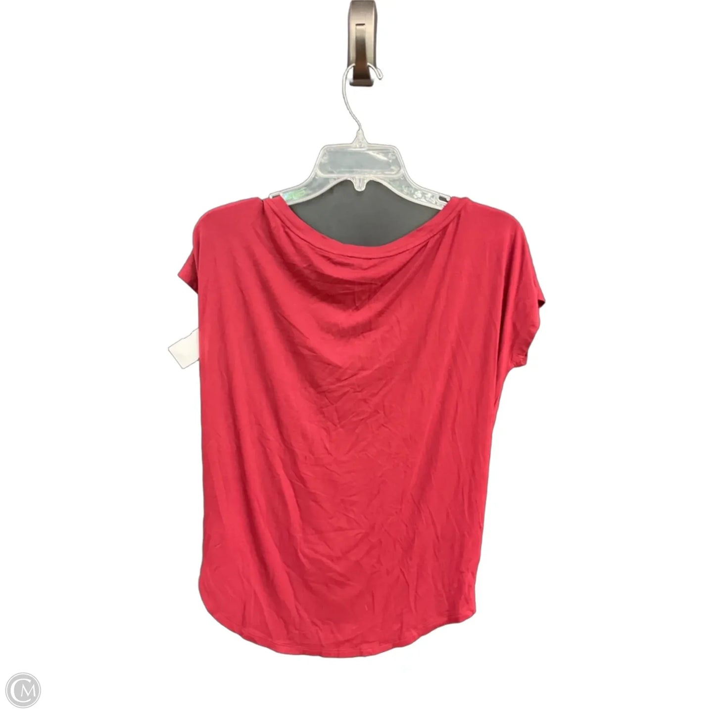 Top Short Sleeve Basic By Express In Maroon, Size: Xs