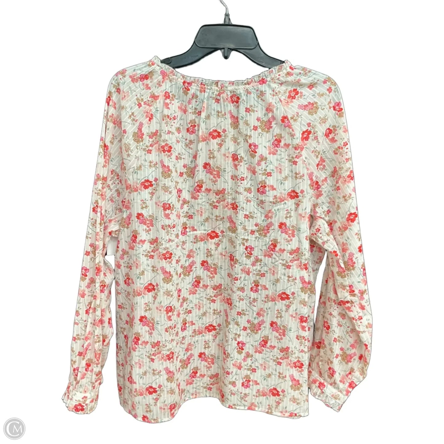 Blouse Long Sleeve By Talbots In Floral Print, Size: Xl