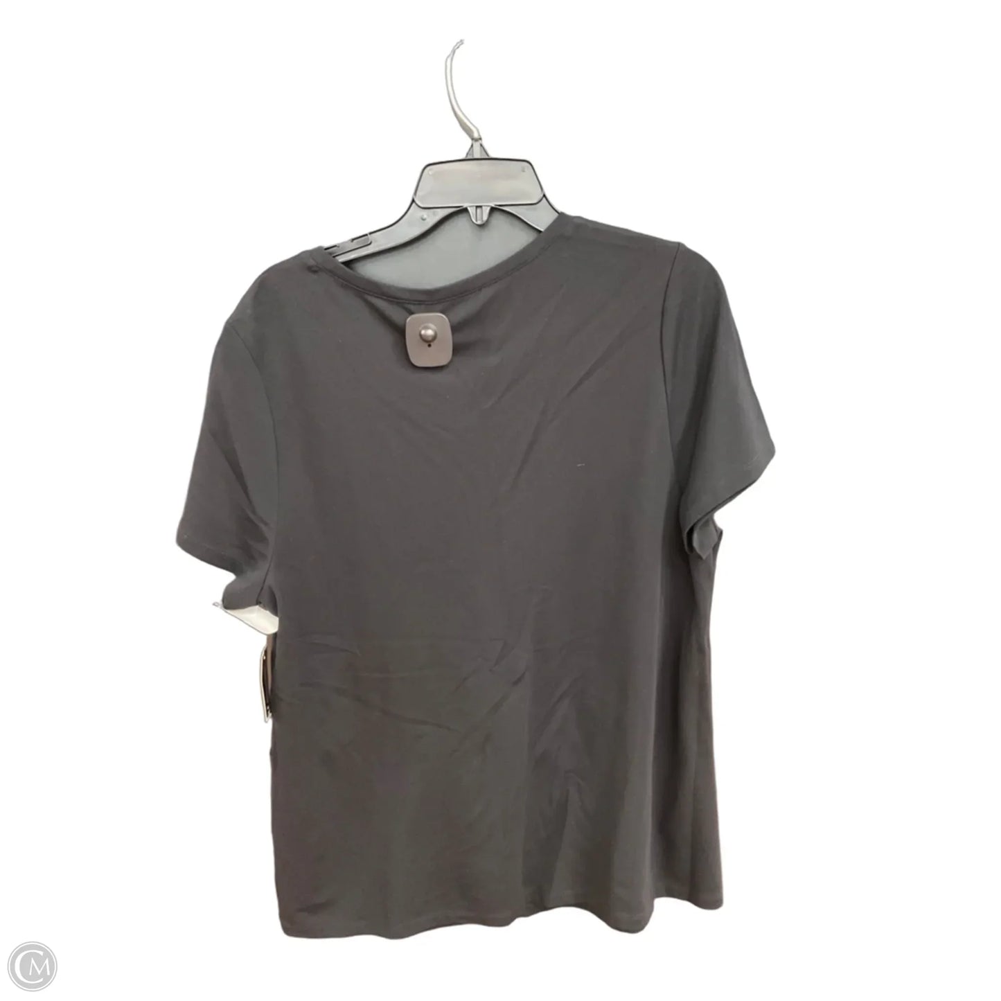 Top Short Sleeve By Inc In Black, Size: 1x