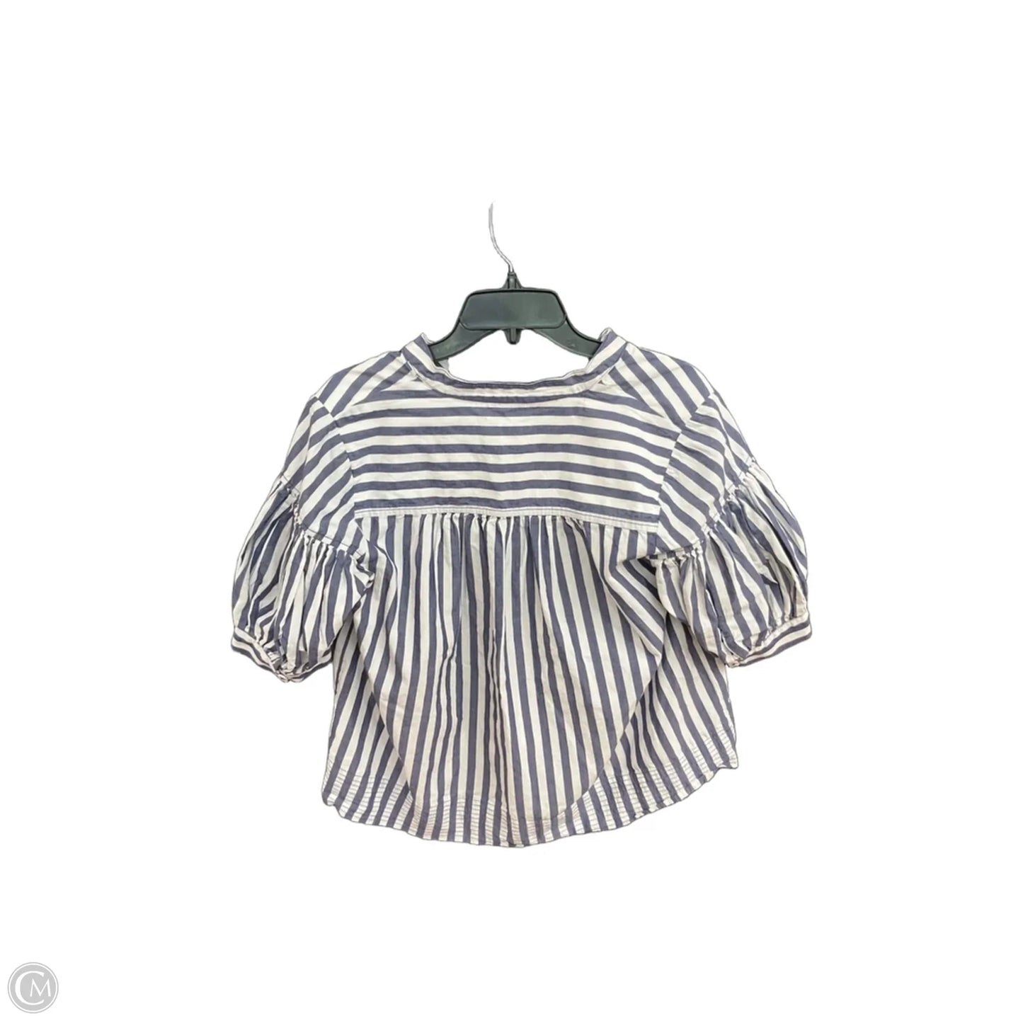 Top Short Sleeve By Anthropologie In Striped Pattern, Size: M