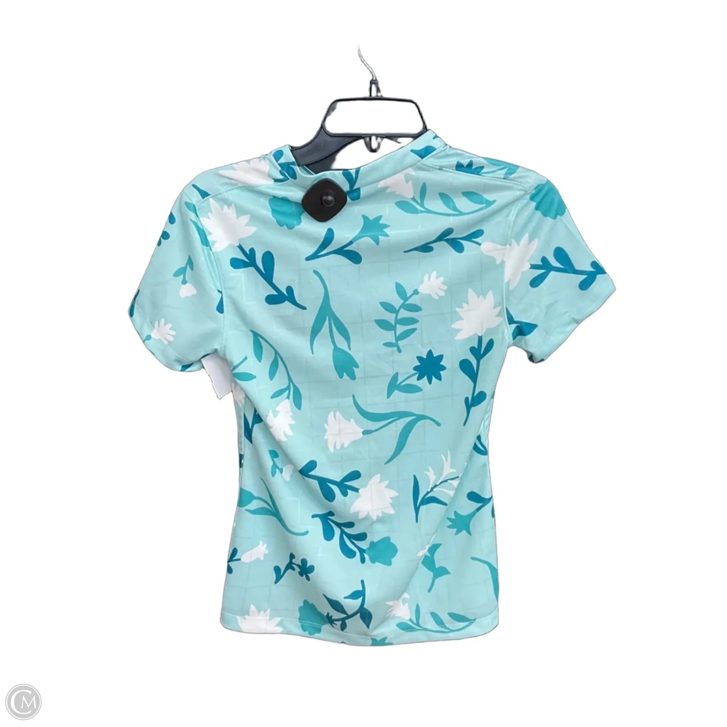 Athletic Top Short Sleeve By Nike In Blue, Size: Xs