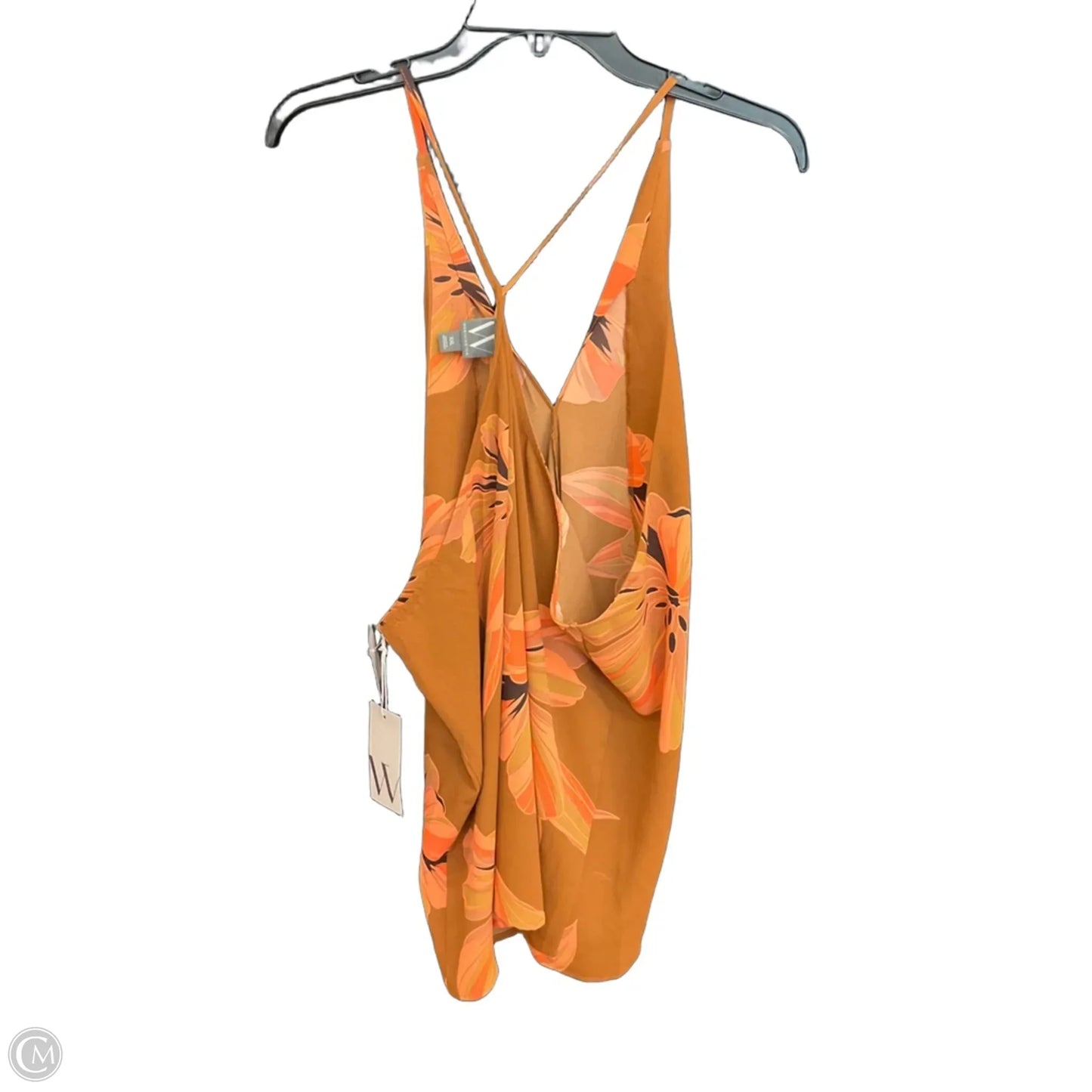 Top Sleeveless By Worthington In Orange, Size: Xxl