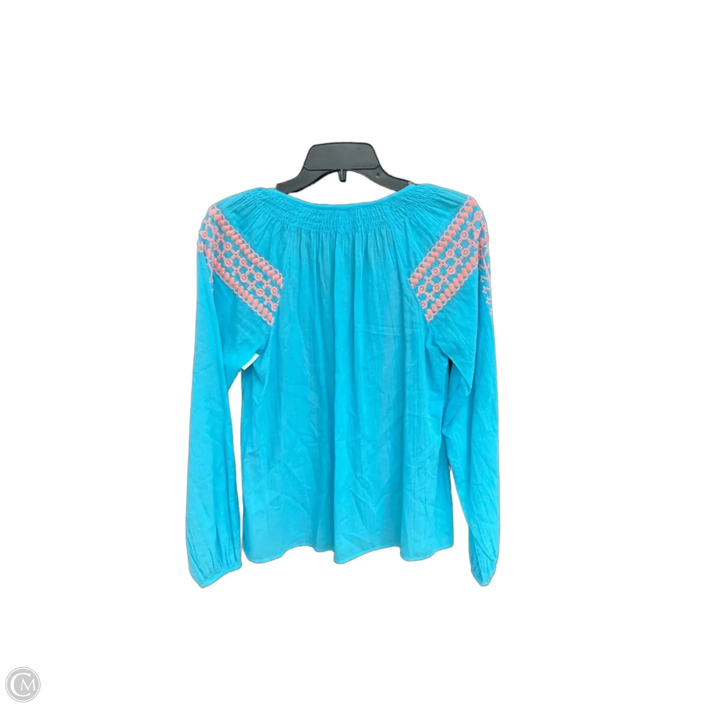 Top Long Sleeve Designer By Lilly Pulitzer In Blue, Size: S