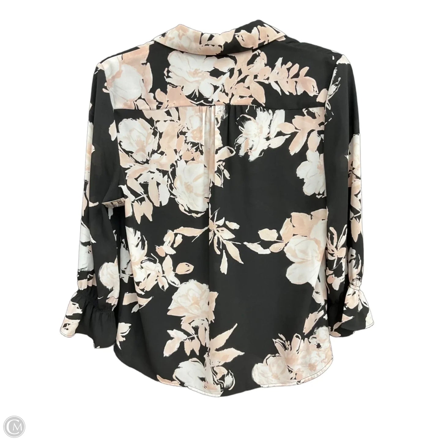 Top Long Sleeve Designer By Karl Lagerfeld In Black, Size: S