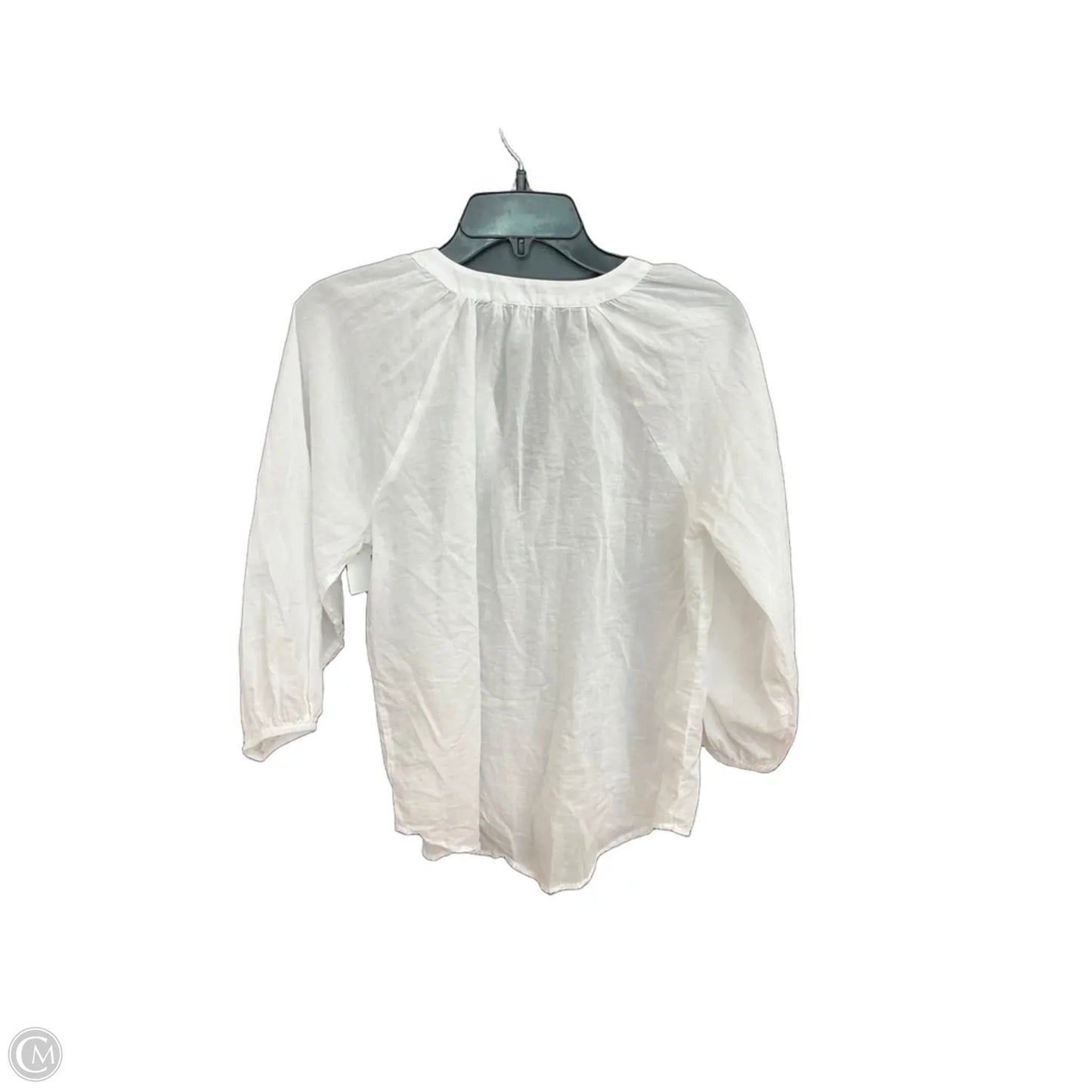 Top Long Sleeve By Ann Taylor In White, Size: S