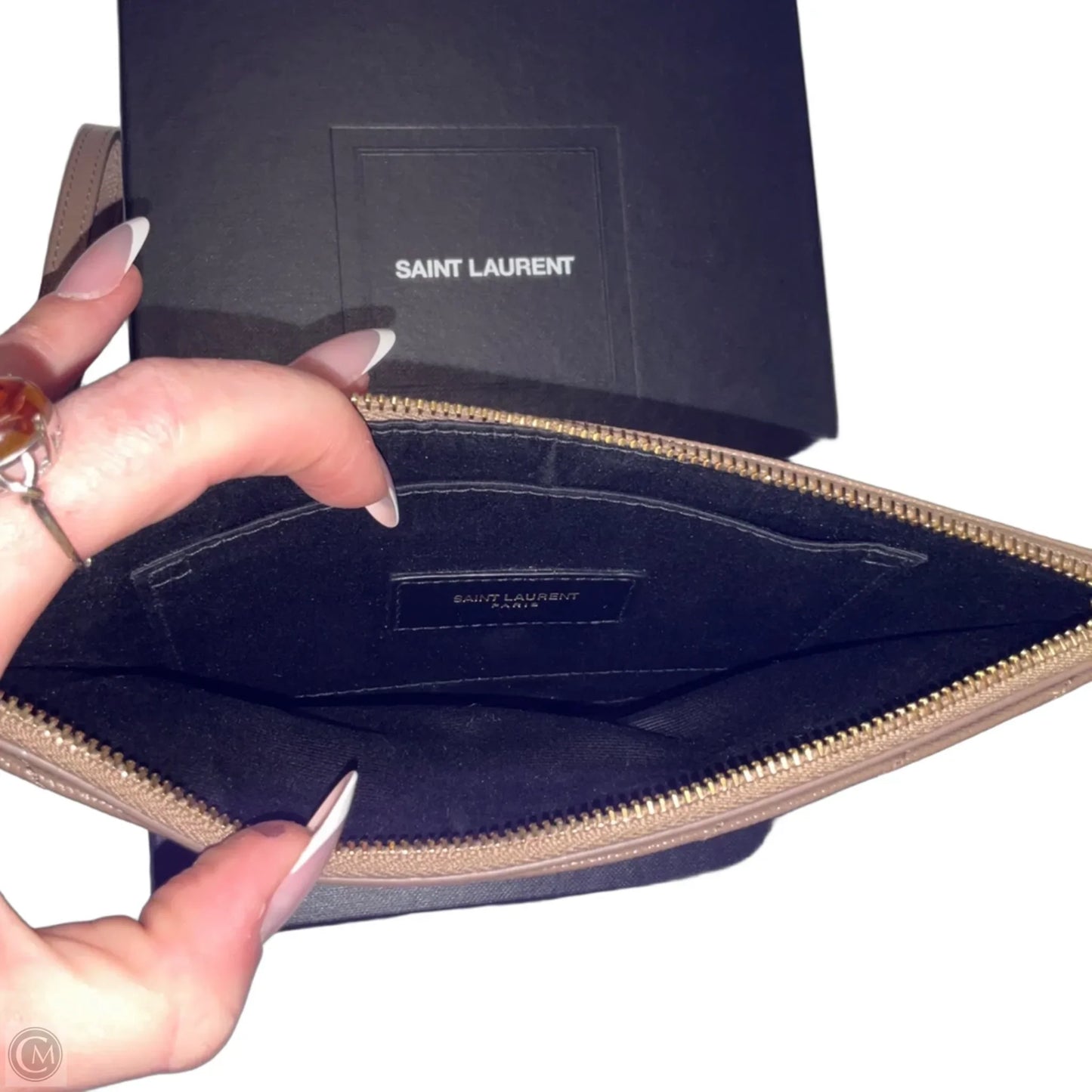Wristlet Luxury Designer By Yves Saint Laurent, Size: Medium
