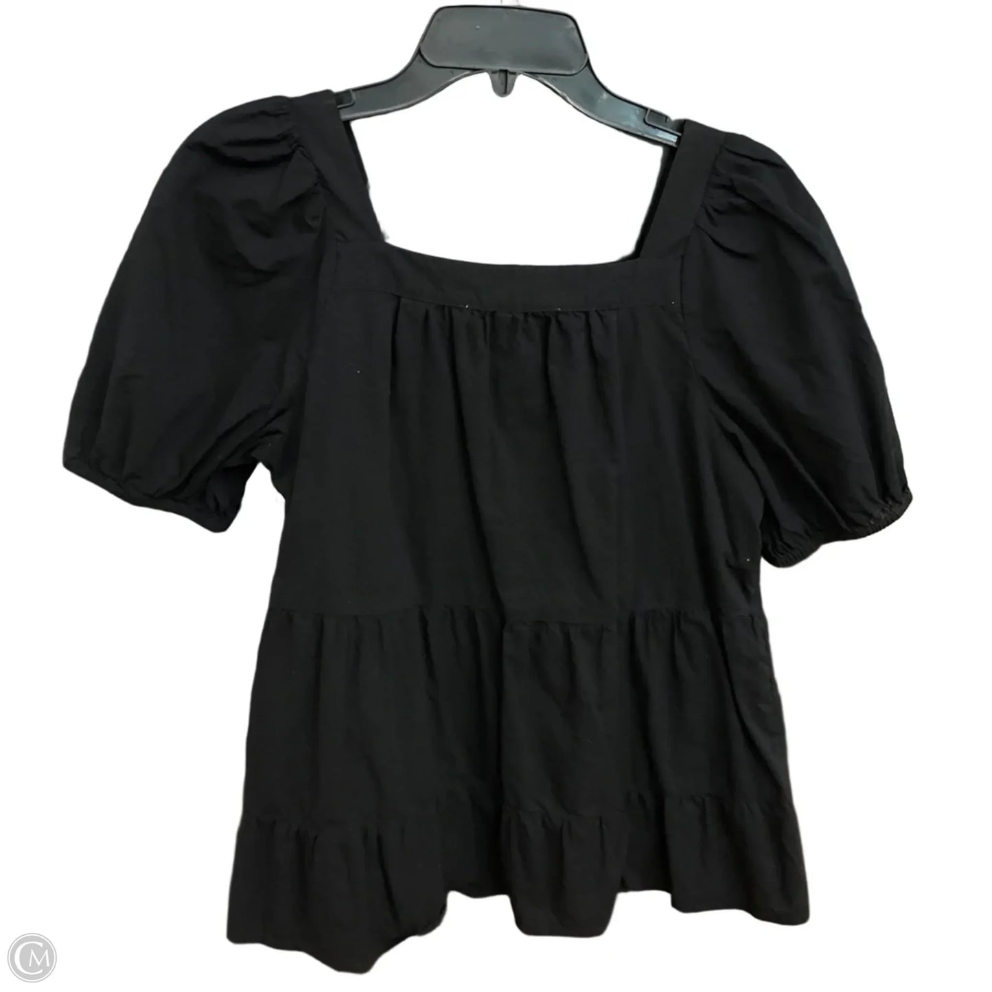 Top Short Sleeve By Loft In Black, Size: S