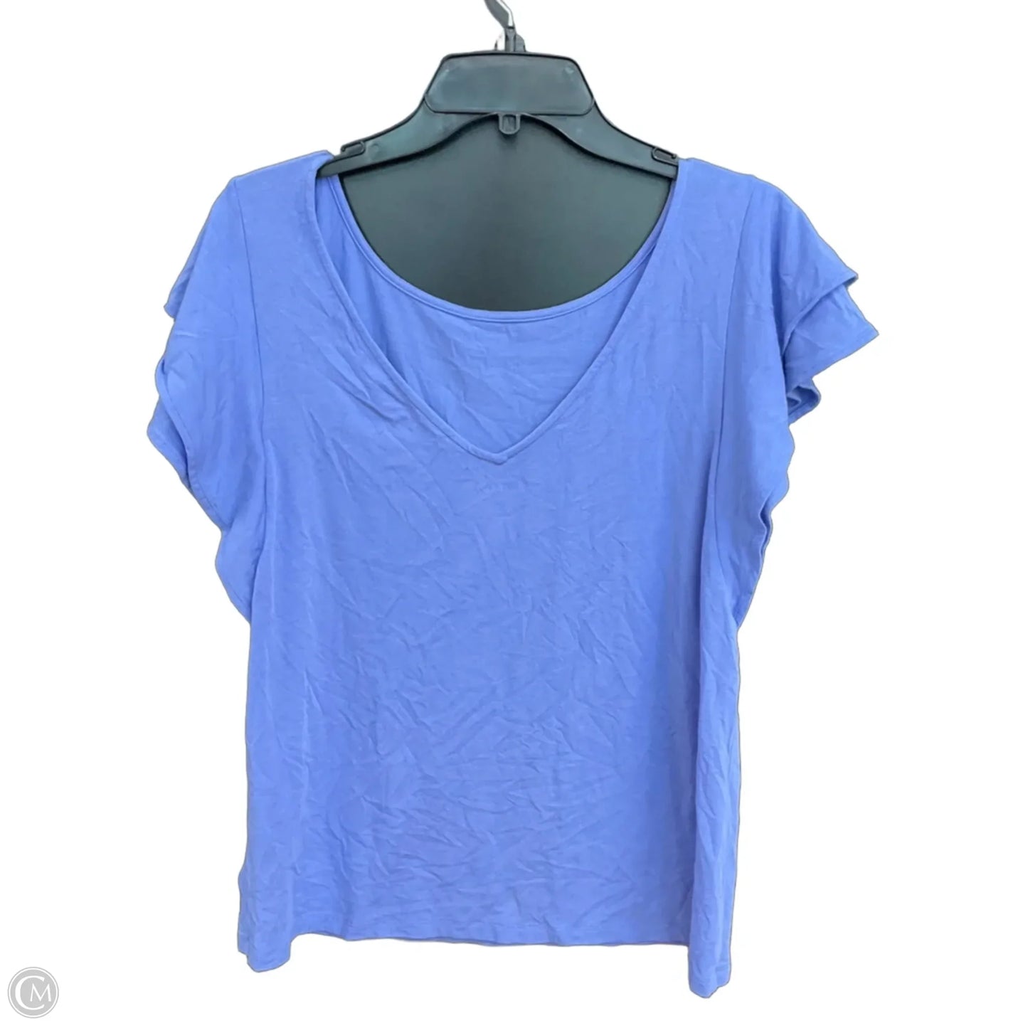 Top Short Sleeve Designer By Lilly Pulitzer In Blue, Size: L