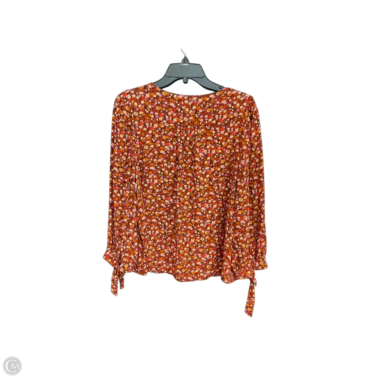 Top Long Sleeve By Madewell In Floral Print, Size: L