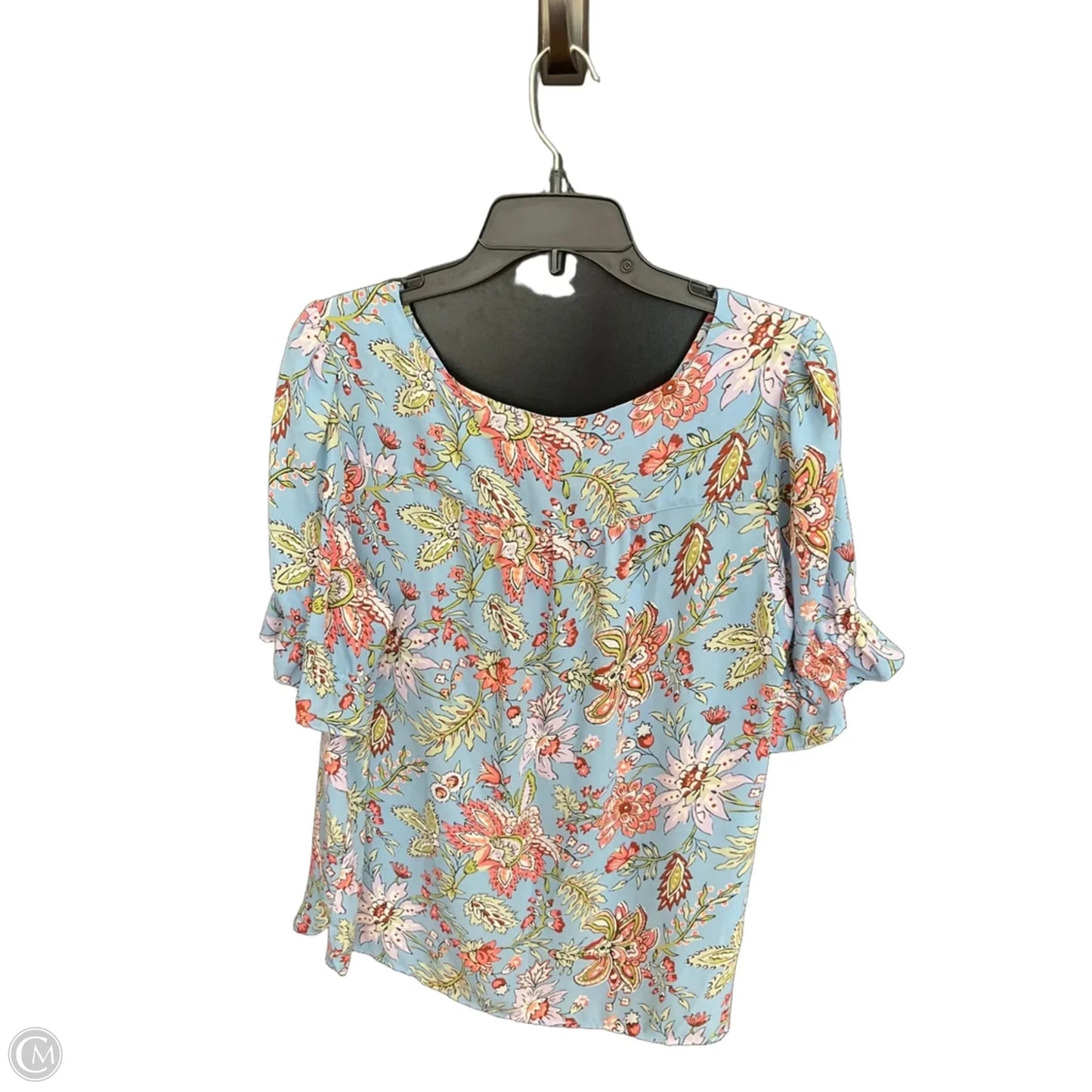 Top Short Sleeve By Loft In Blue, Size: L